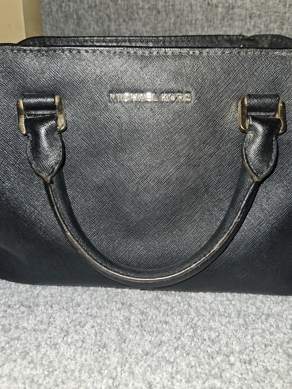 Michael Kors Black Saffiano Leather Satchel